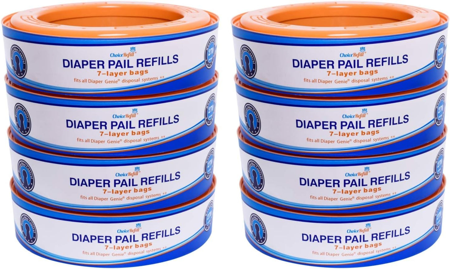ChoiceRefill Compatible con cubos Diaper Genie, paquete de 8, 2600...