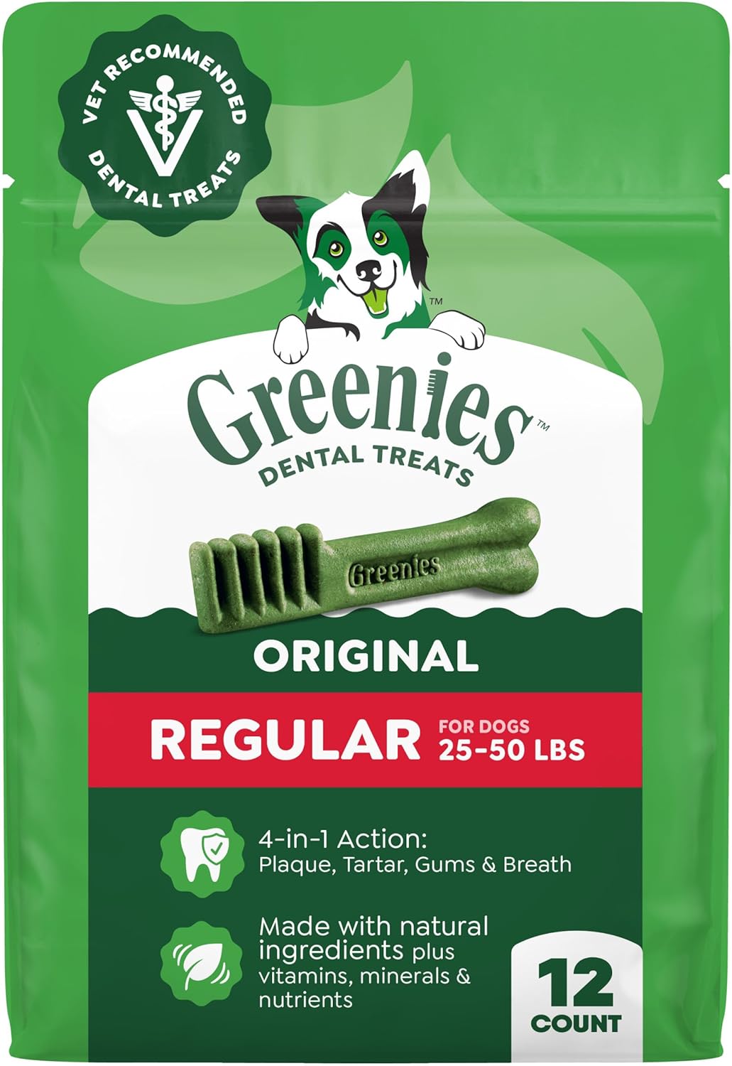 Greenies Golosinas dentales naturales para perros adultos recomenda...