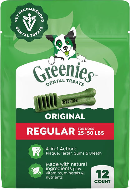 Greenies Golosinas dentales naturales para perros adultos recomenda...
