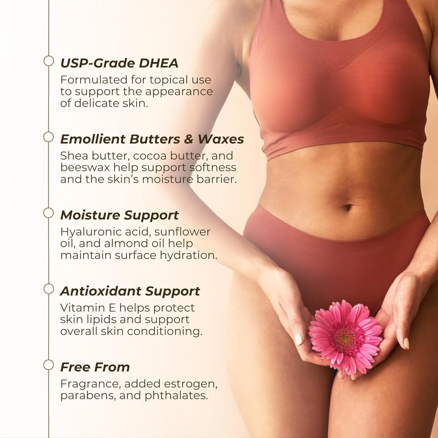 Glow Natural Wellness Glow Below - Suero femenino hidratante con ác...