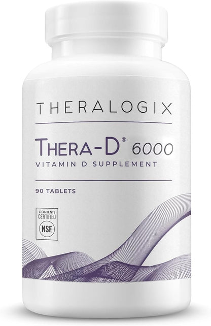 Theralogix Thera-D 6000 Suplemento de vitamina D - 6,000 UI (150 mc...