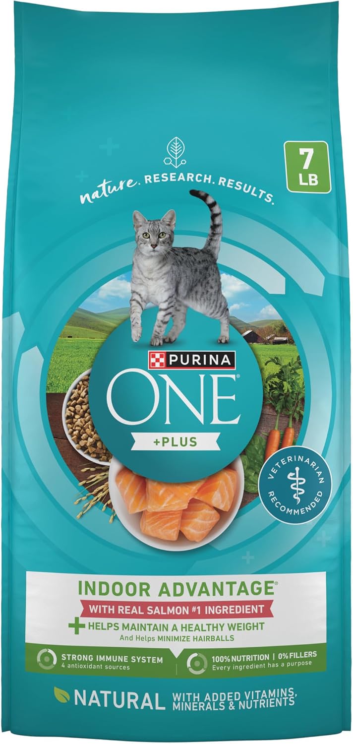 Purina ONE Alimento Natural para Gatos Bajo en Grasa, Alimento Seco...