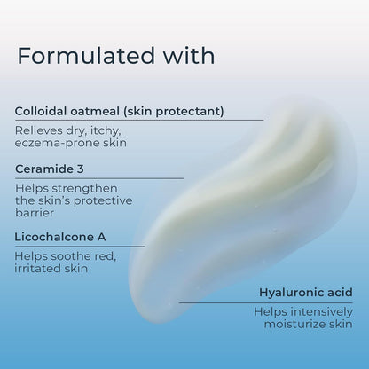 Eucerin Hidrogel para aliviar el eccema del bebé para piel seca, con picazón y propensa al eczema con avena coloidal, hipoalergénico, sin fragancia y sin esteroides humectante corporal para bebés
