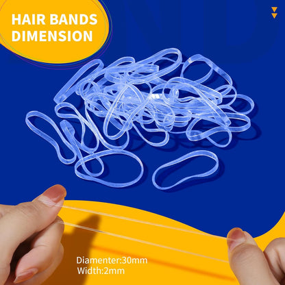 Teenitor - Bandas elásticas transparentes para el cabello, caja con...