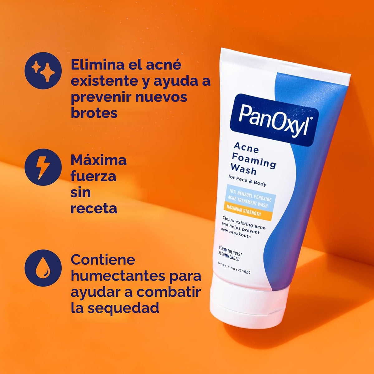 PanOxyl Jabón Espumoso para el Acné con Peróxido de Benzoilo 10% de...
