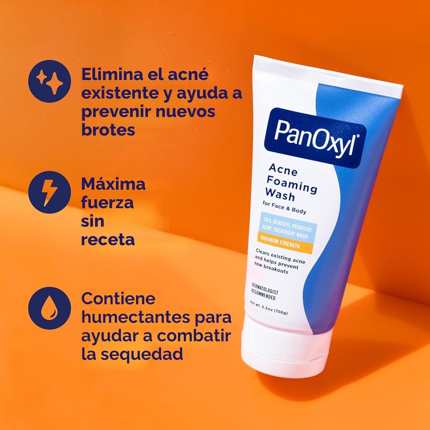 PanOxyl Lavado de espuma para acné con peróxido de benzoilo al 10%,...