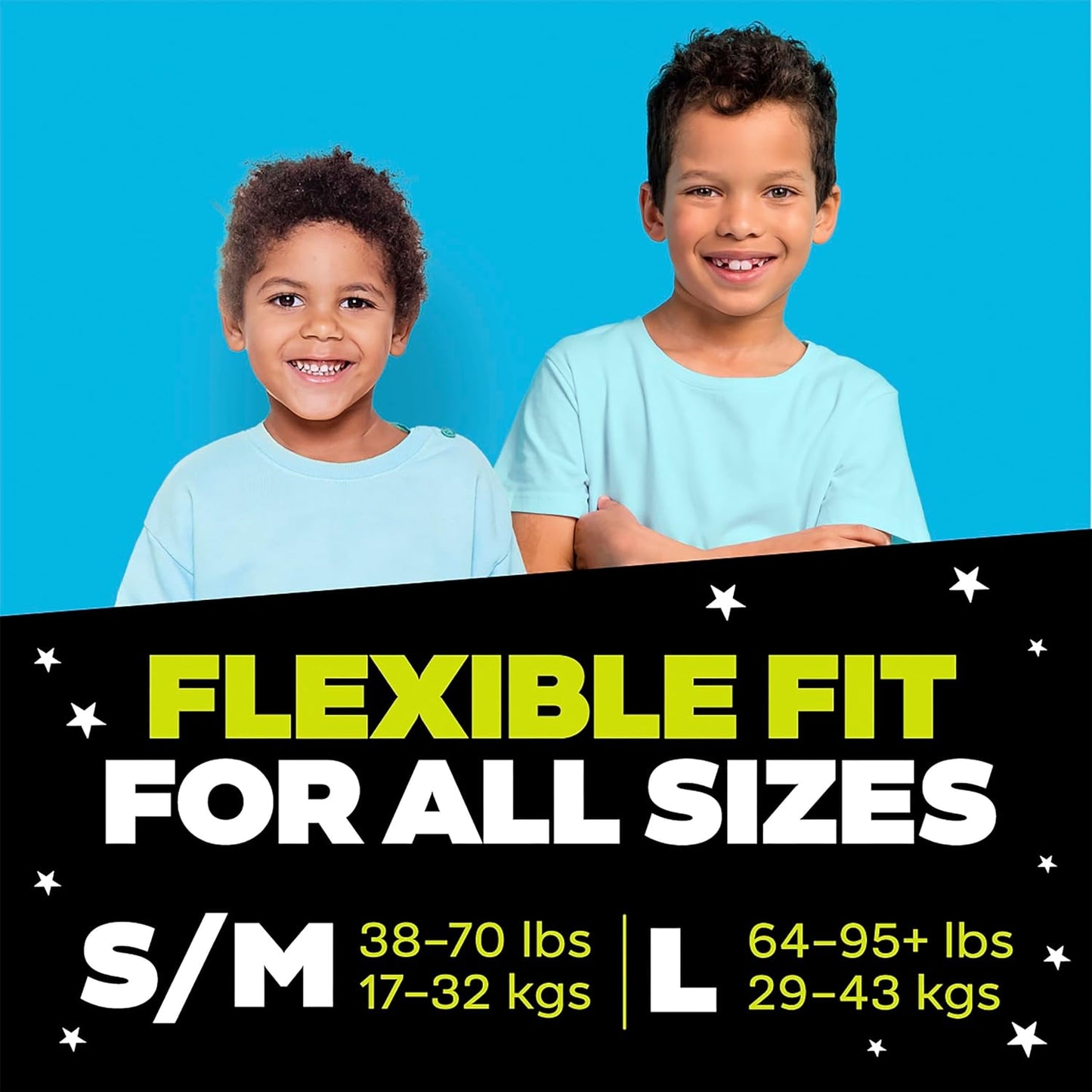 Ninjamas Ropa interior nocturna para niños, talla S\/M (38-70 libra...