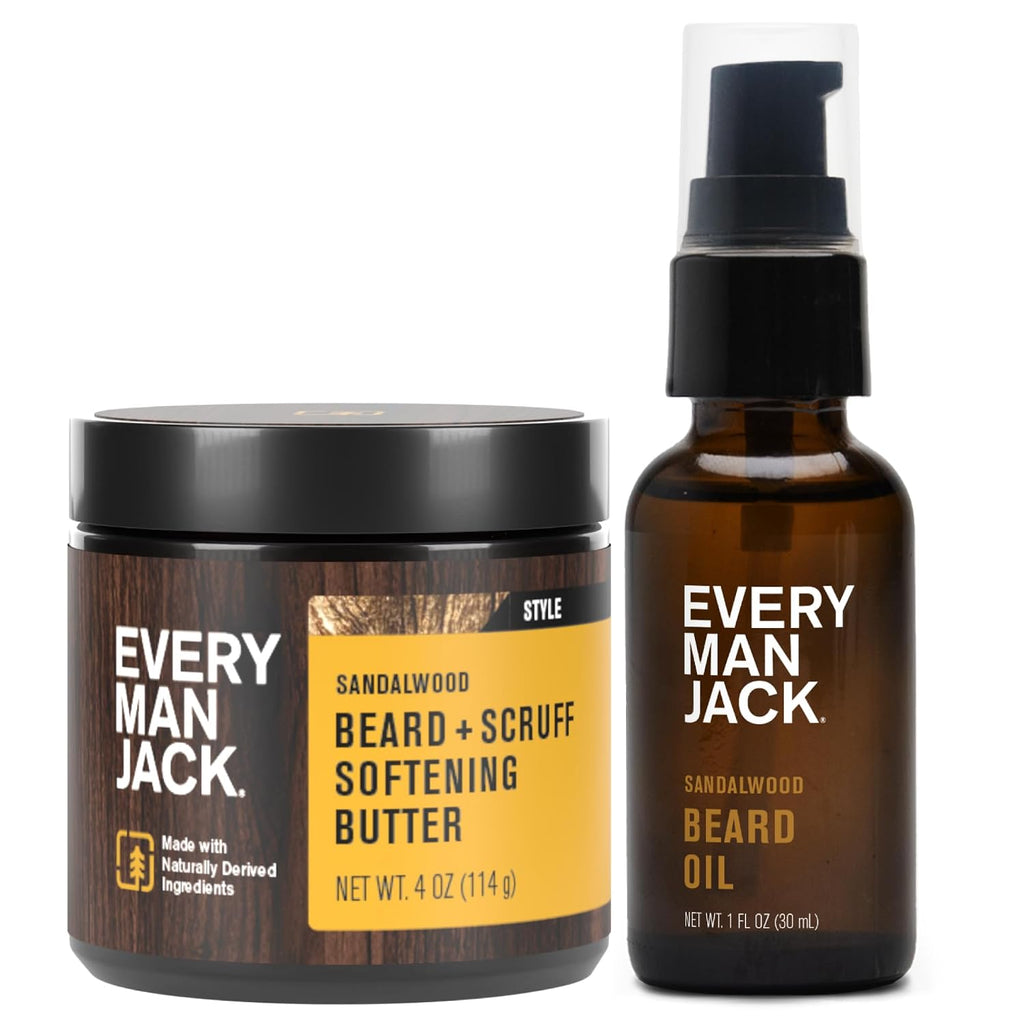 Every Man Jack Aceite hidratante para barba y mantequilla para homb...