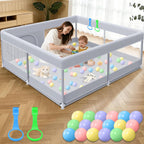 XVISHX Corralito para bebés de 50 x 50 pulgadas, corralito para beb...