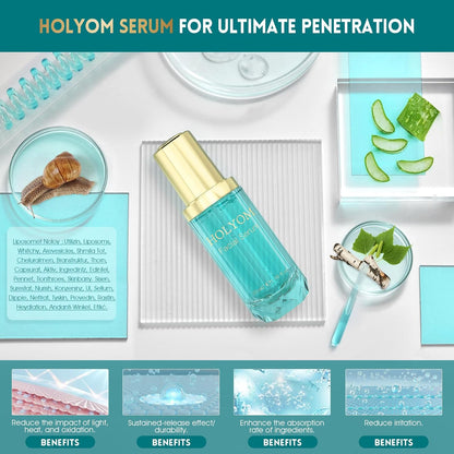 Suero Facial de Mucina de Caracol con Ácido Hialurónico – Suero Facial Antienvejecimiento para Líneas Finas, Arrugas y Piel Opaca – Esencia Hidratante y Reafirmante para Todos los Tipos de Piel