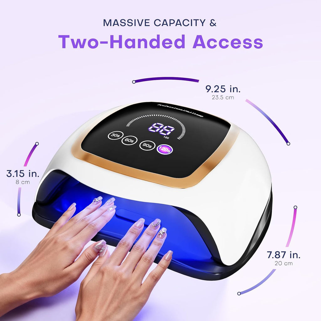 Lámpara de uñas UV, secador de uñas LED de 180 W para esmalte de ge...