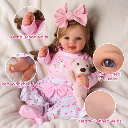 BABESIDE Muñeca de bebé realista Reborn para niñas, muñeca infantil...