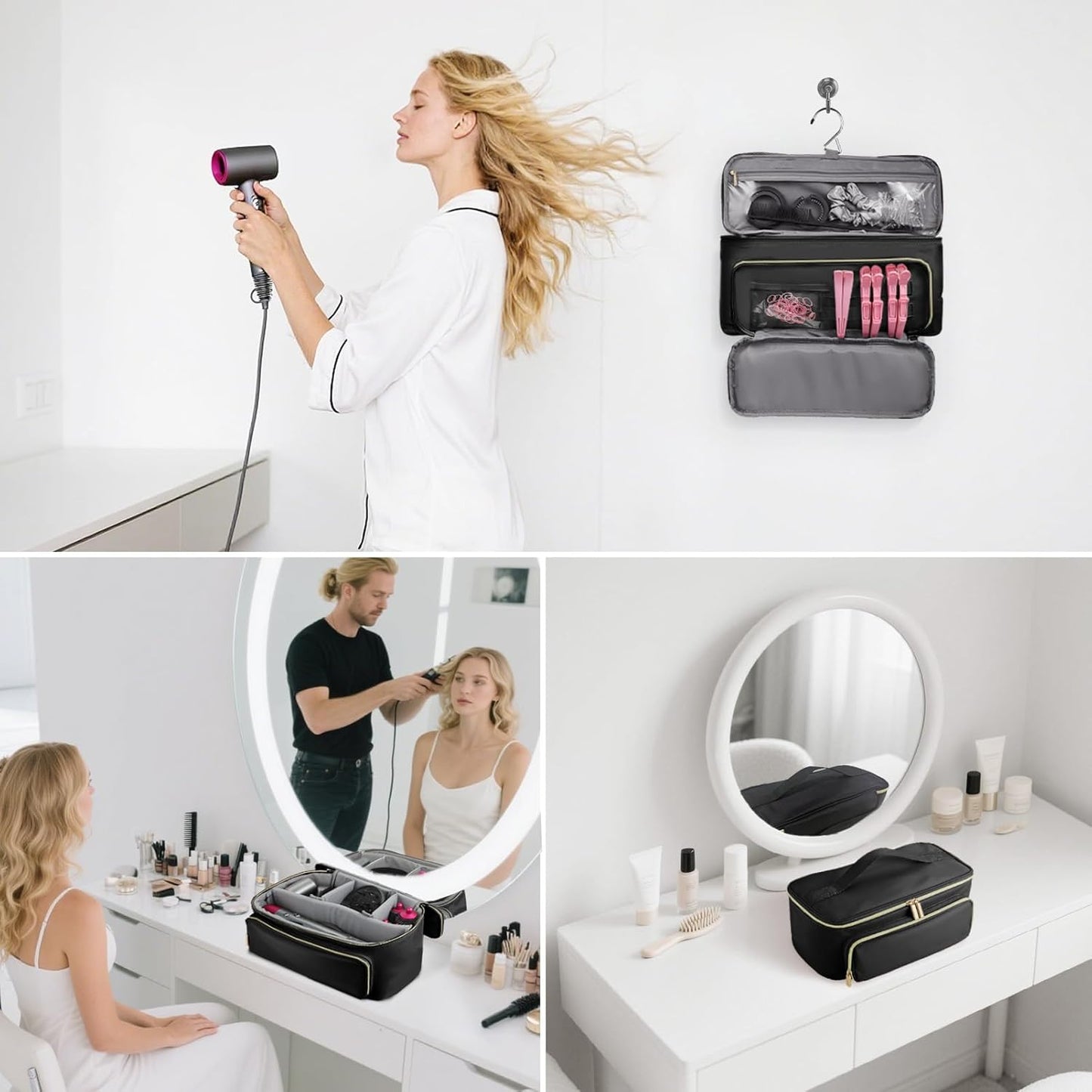 CHICECO Bolsa de viaje para herramientas de cabello para secador de...