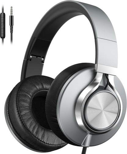 AILIHEN C90 - Auriculares con cable con micrófono y control de volu...