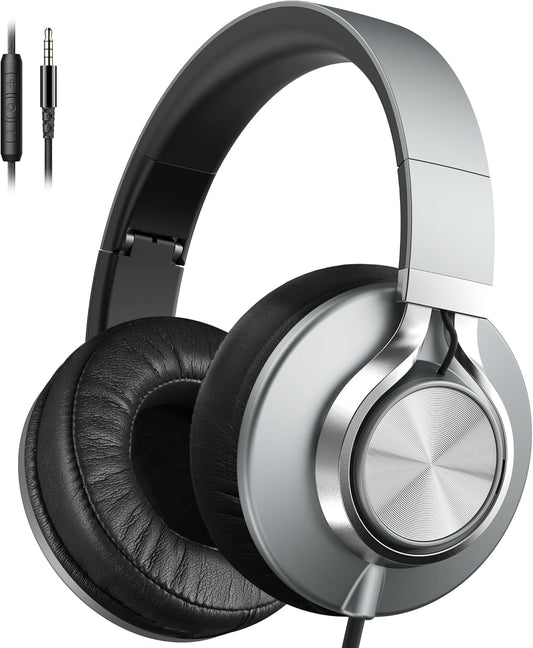 AILIHEN C90 - Auriculares con cable con micrófono y control de volu...