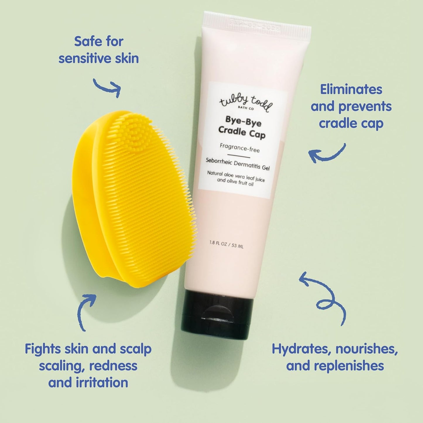 TUBBY TODD Kit de tratamiento para el cabello de bebé con costra lá...