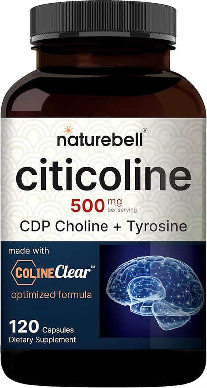 Suplementos de citicolina NatureBell, colina CDP, citicolina 500mg...