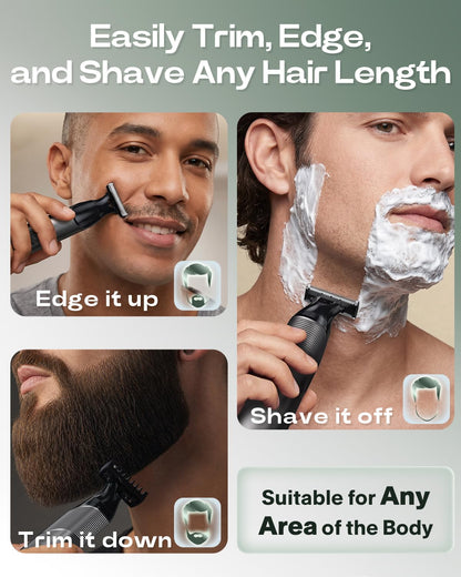 Recortadora de barba para hombres y recortadora de vello corporal,...