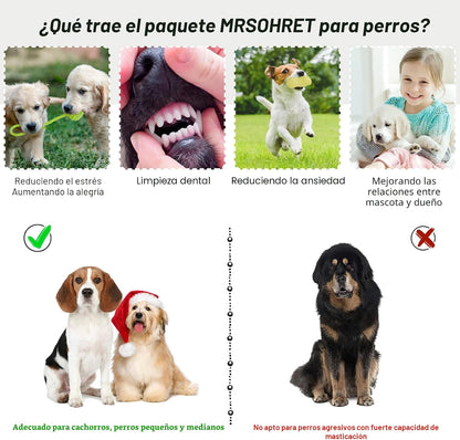 MRSOHRET 20 Piezas Juguetes Masticables para Cachorros en Dentición...