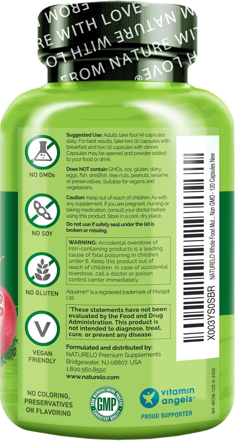 NATURELO Multivitamínico de Alimentos Integrales para Mujeres - con...