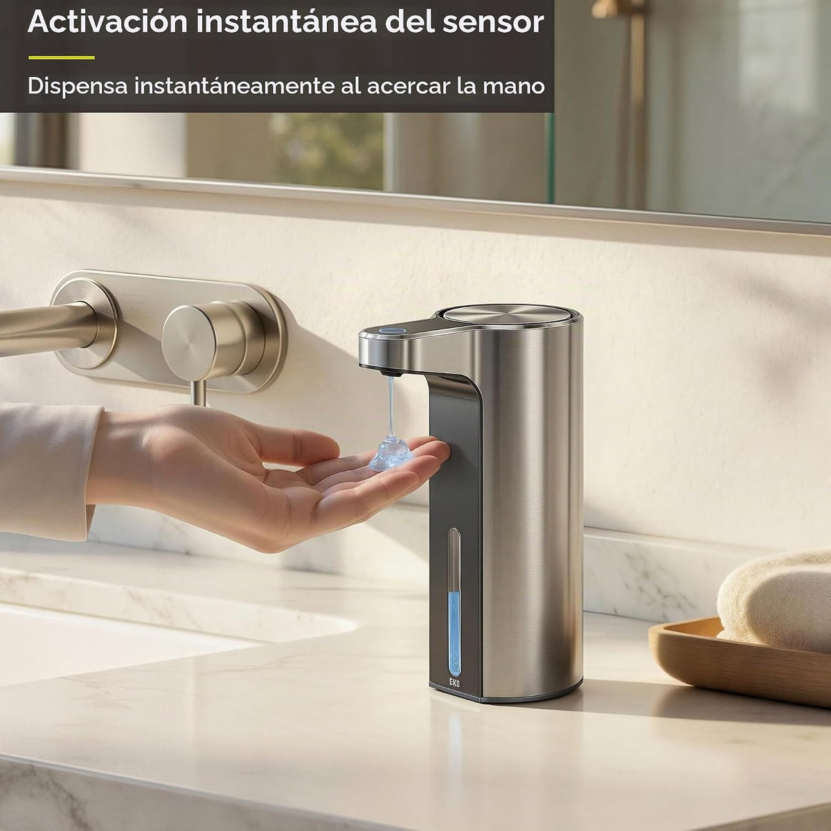 EKO Dispensador de jabón automático sin contacto Aroma para cocina...
