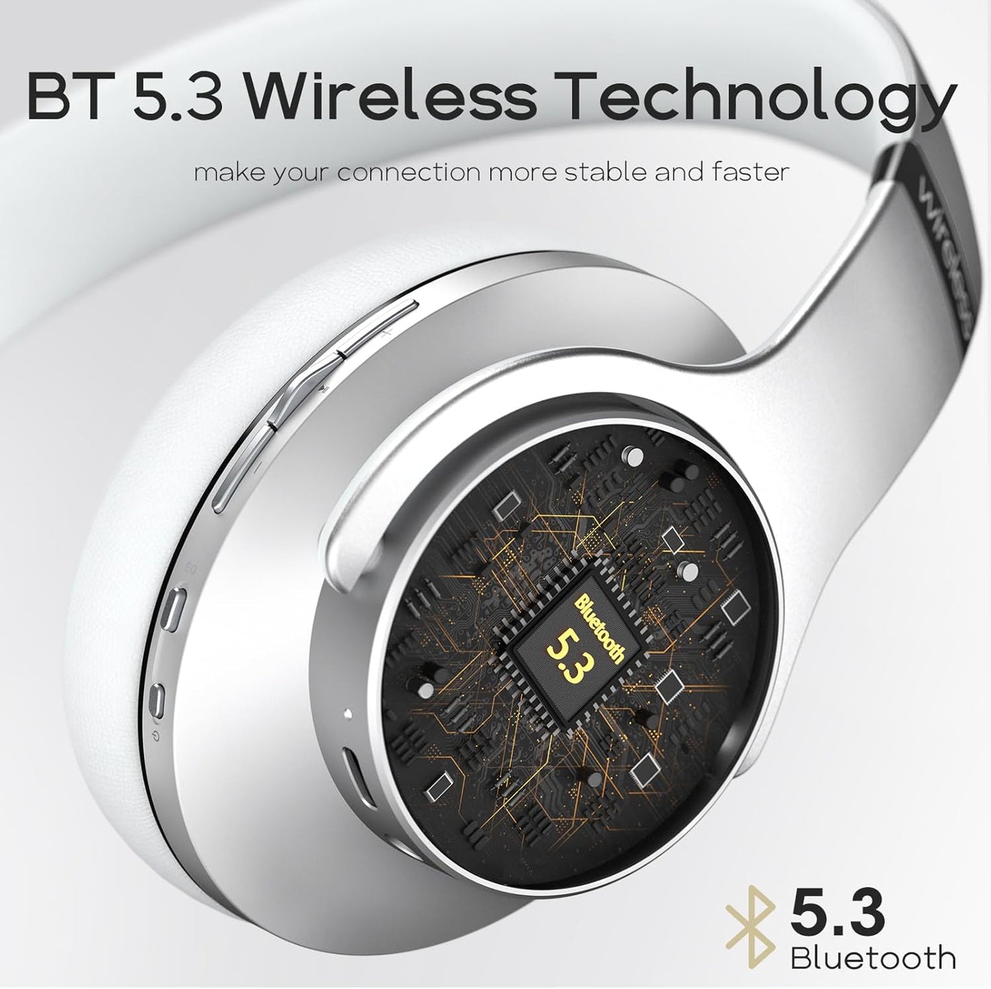 DOQAUS Auriculares Bluetooth sobre la oreja, tiempo de reproducción...