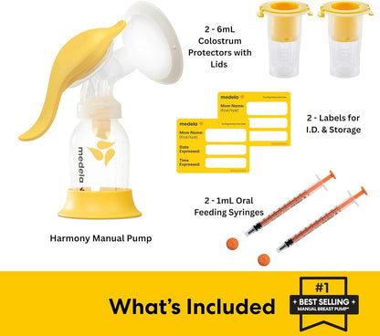 Medela Harmony Extractor de leche manual con kit de recolección de...
