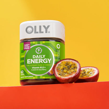 OLLY Daily Energy - Gomitas sin cafeína, vitamina B12, CoQ10, bayas...