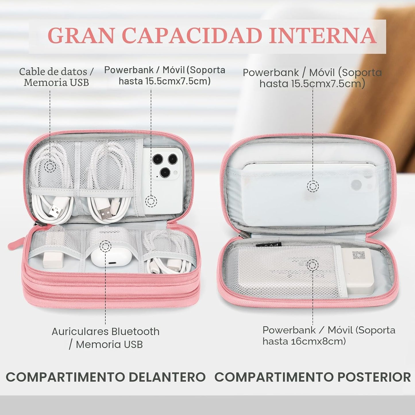 FYY Organizador electrónico, organizador de cables de viaje, bolsa...