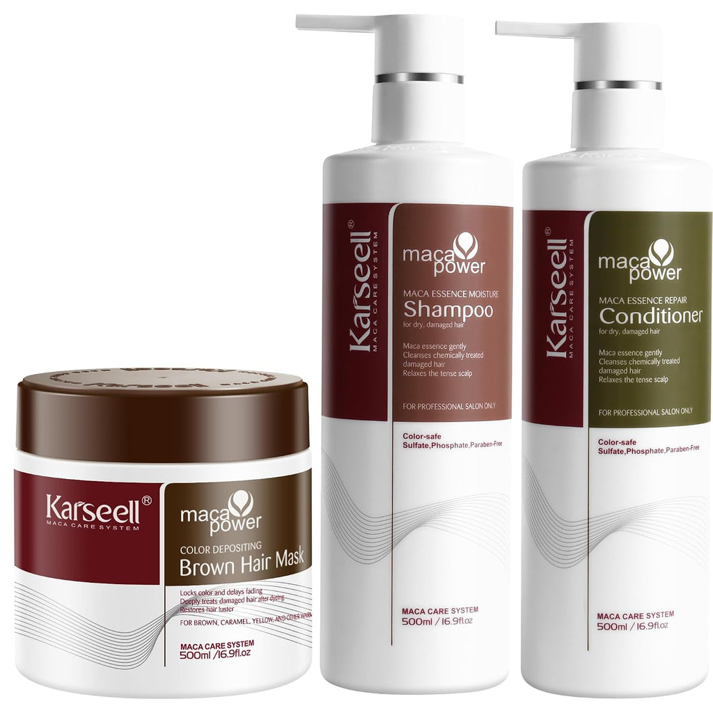 Karseell Mascarilla de depósito de color de cabello castaño Tratami...