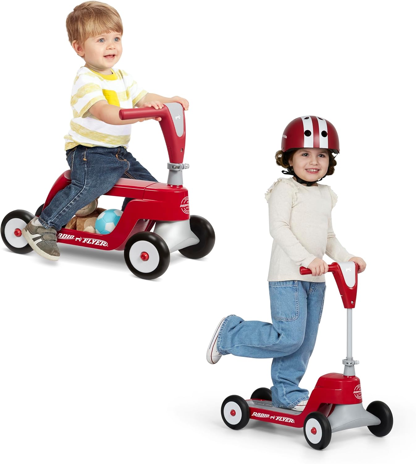 Radio Flyer Scoot 2 Scooter, azul, para niños de 1 a 4 años, juguet...