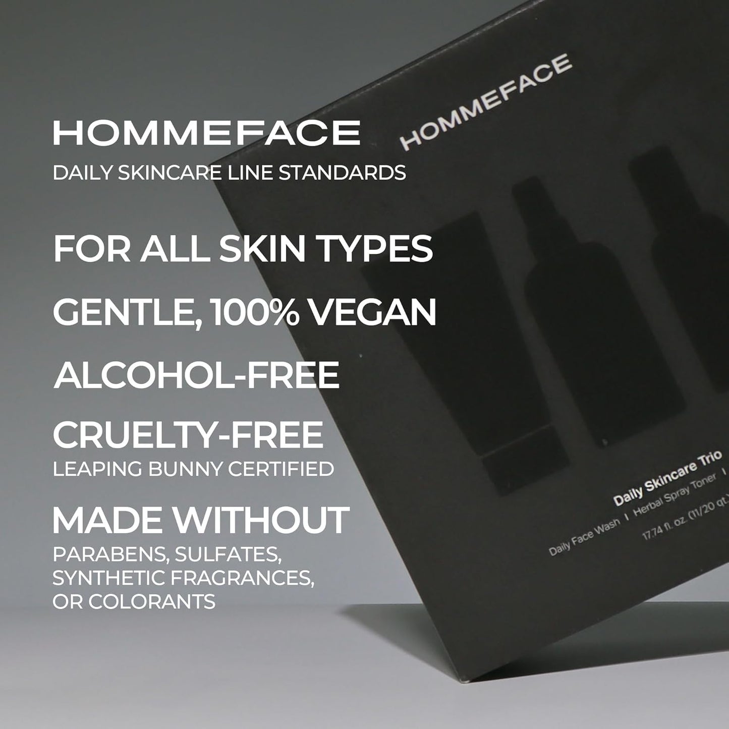HommeFace Daily Trio - Juego de rutina diaria de 3 pasos para hombr...