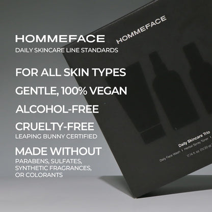 HommeFace Daily Trio - Juego de rutina diaria de 3 pasos para hombr...