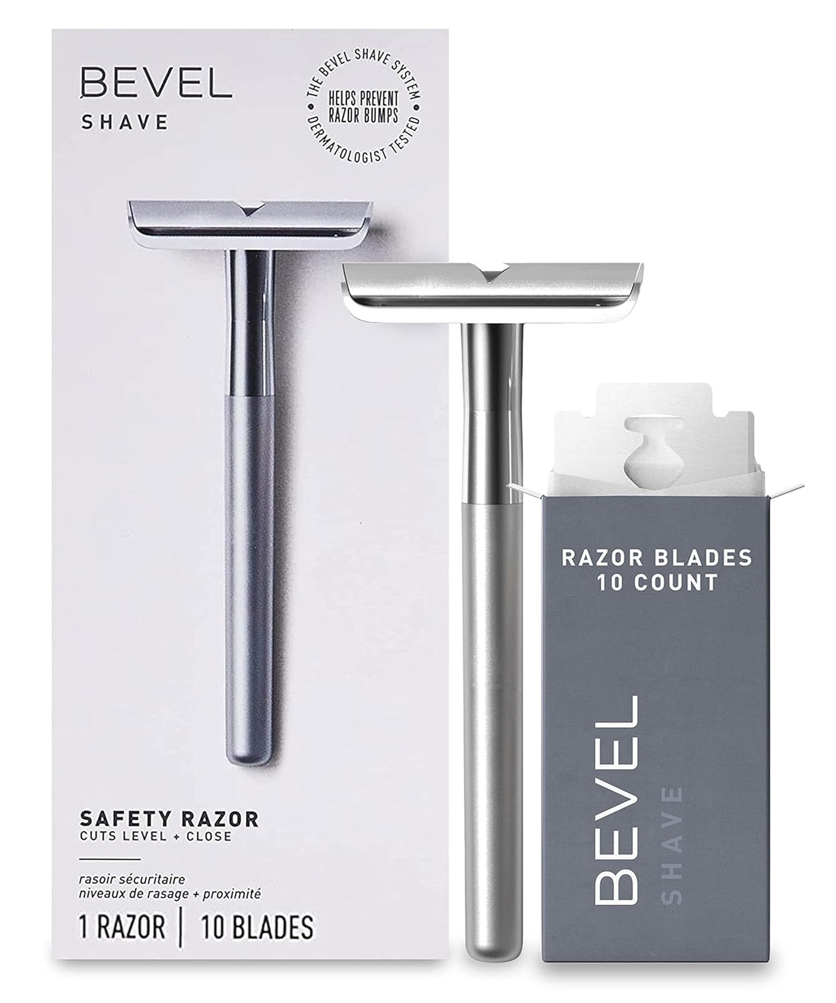 Bevel Maquinilla de afeitar de seguridad con mango ponderado de lat...