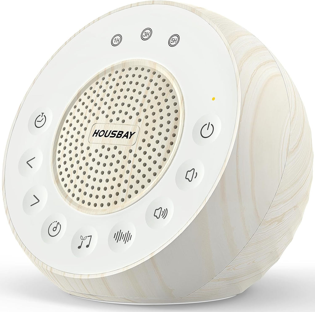 HOUSBAY Máquina de sonido ruido blanco para dormir con grano de mad...