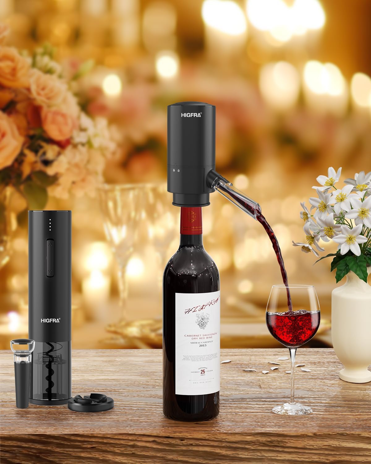 Juego de abridor de vino eléctrico recargable para el Día del Padre...