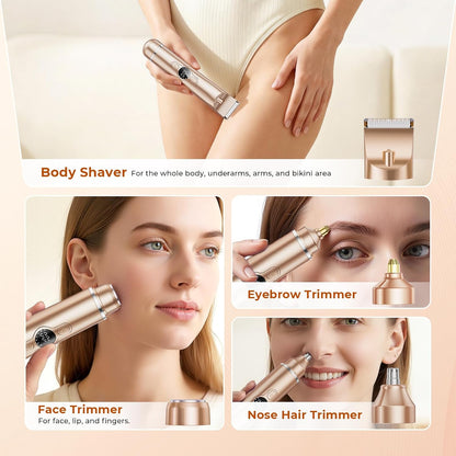 Recortadora de bikini 4 en 1 para mujer, maquinillas de afeitar elé...