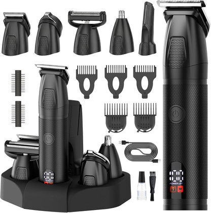 Bomxin Cortadora de barba para hombres, 6 en 1, inalámbrica, imperm...