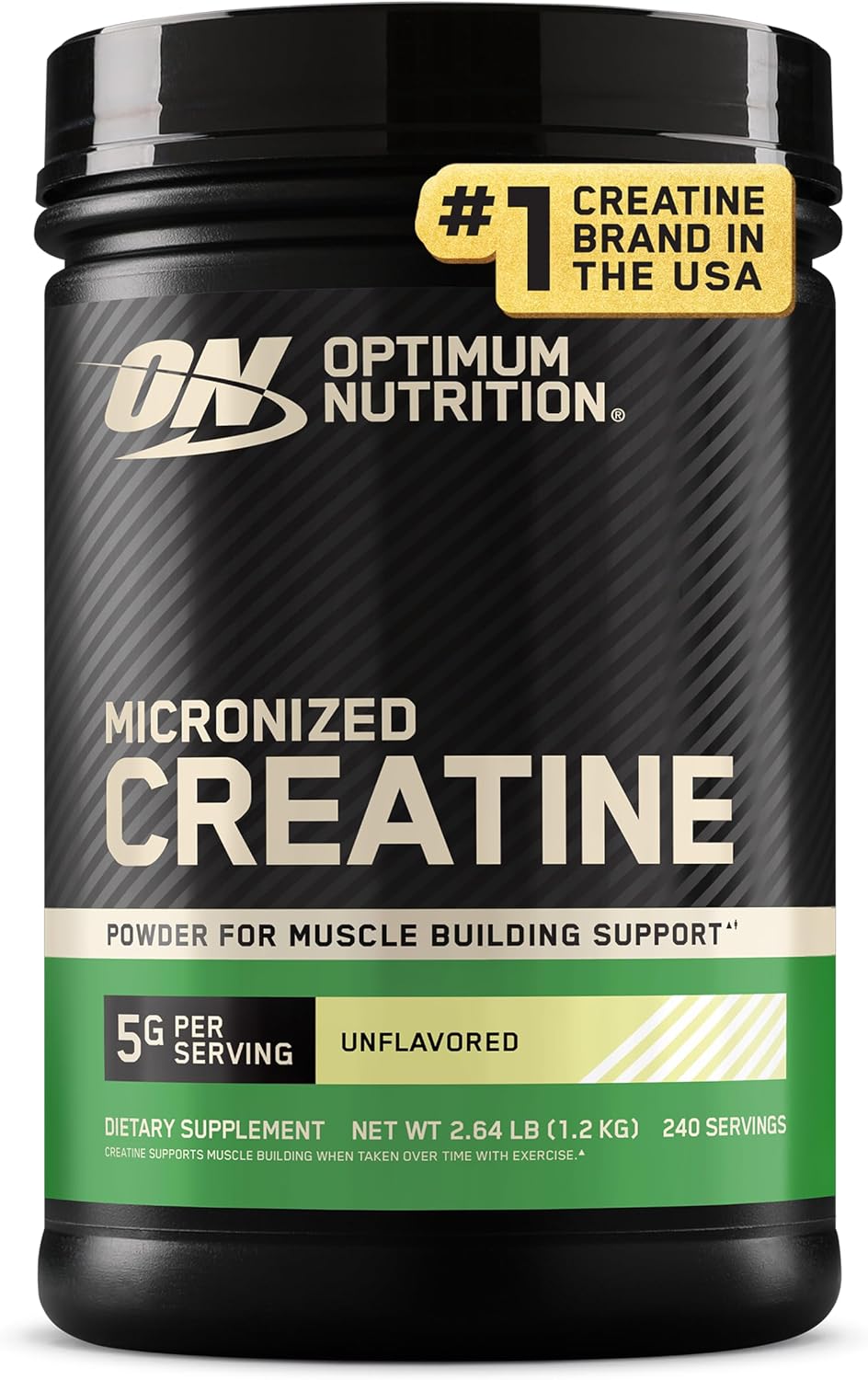 Optimum Nutrition Creatina Micronizada Monohidrato en polvo, sin sa...