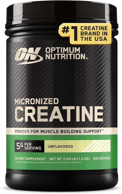 Optimum Nutrition Creatina Micronizada Monohidrato en polvo, sin sa...