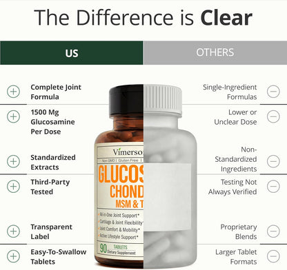 Glucosamina Condroitina MSM - Suplemento de apoyo articular para mu...