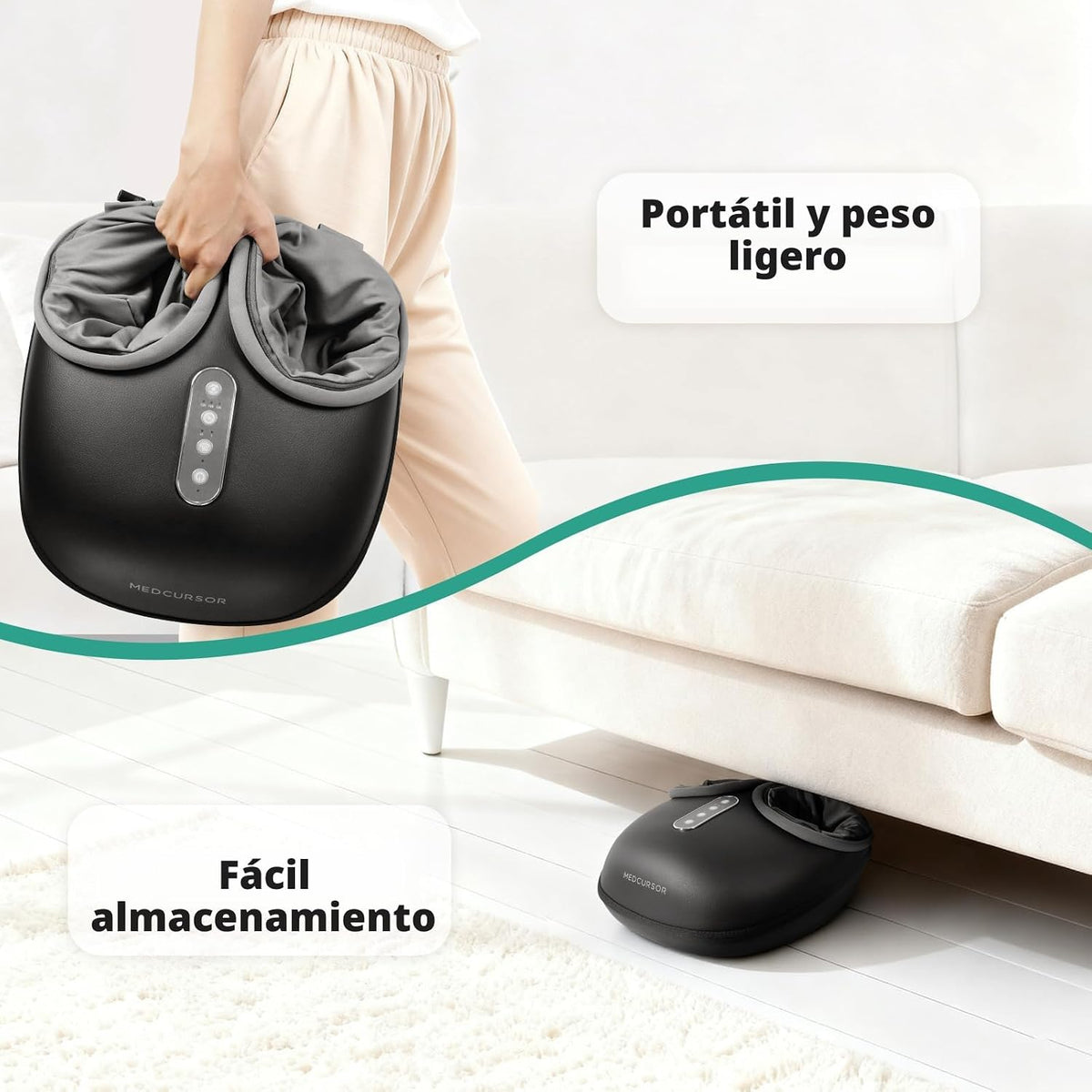 Medcursor - Máquina masajeadora de pies con calor, masaje de pies p...