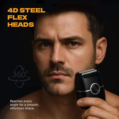 Maquinilla de afeitar eléctrica para hombres, afeitadora portátil con recortador de barba, carga rápida USB-C, IpX7 impermeable húmedo/seco, mini afeitadora de viaje de bolsillo para el hogar