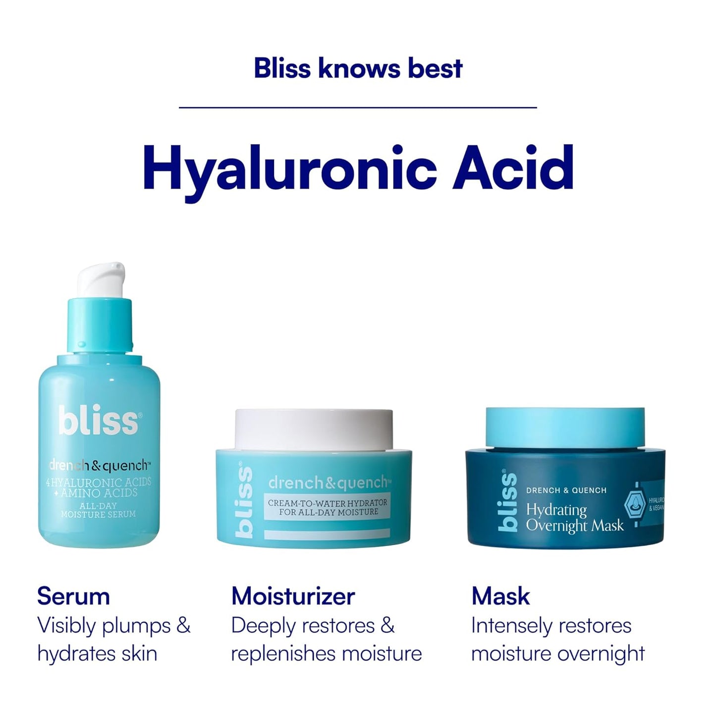 Bliss (Drench &amp; Quench) - Crema de ácido hialurónico para hidra...