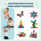 Mini azulejos magnéticos para niños, juego de construcción de viaje...
