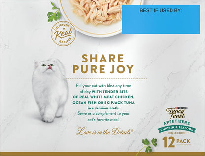 Fancy Feast Lickable Appetizers - Paquete variado de alimentos húme...