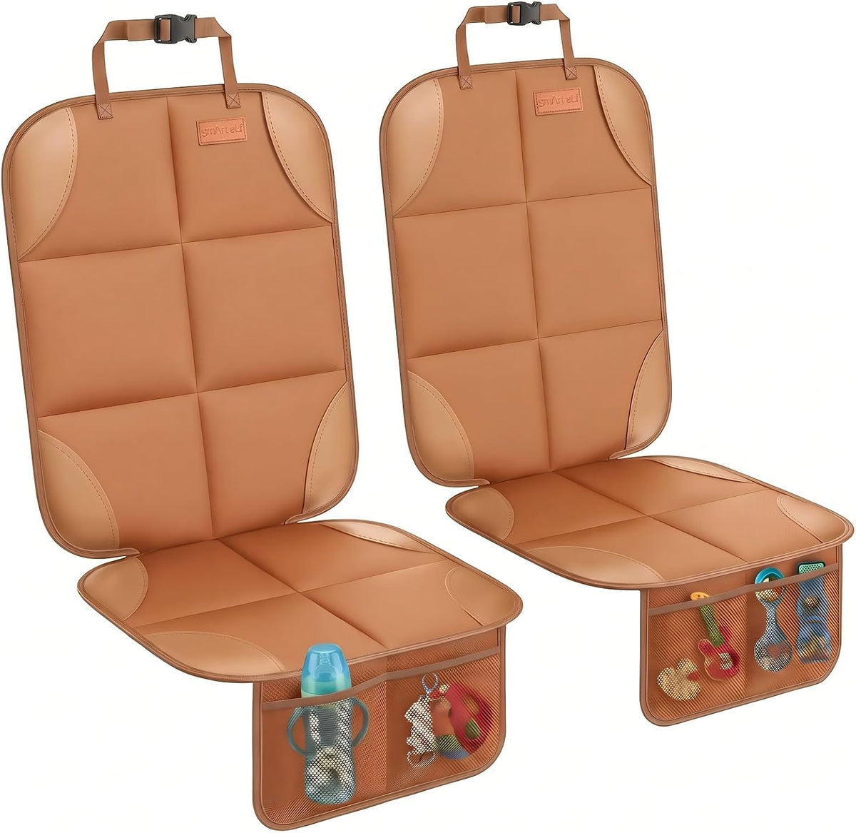 SMART ELF Paquete de 2 protectores de asiento de automóvil, cojín a...