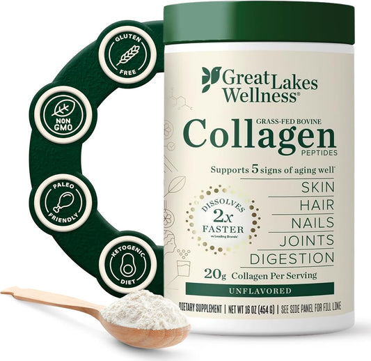 Great Lakes Gelatin Carne de Vacuno colágeno hidrolizado, Kosher, 1...