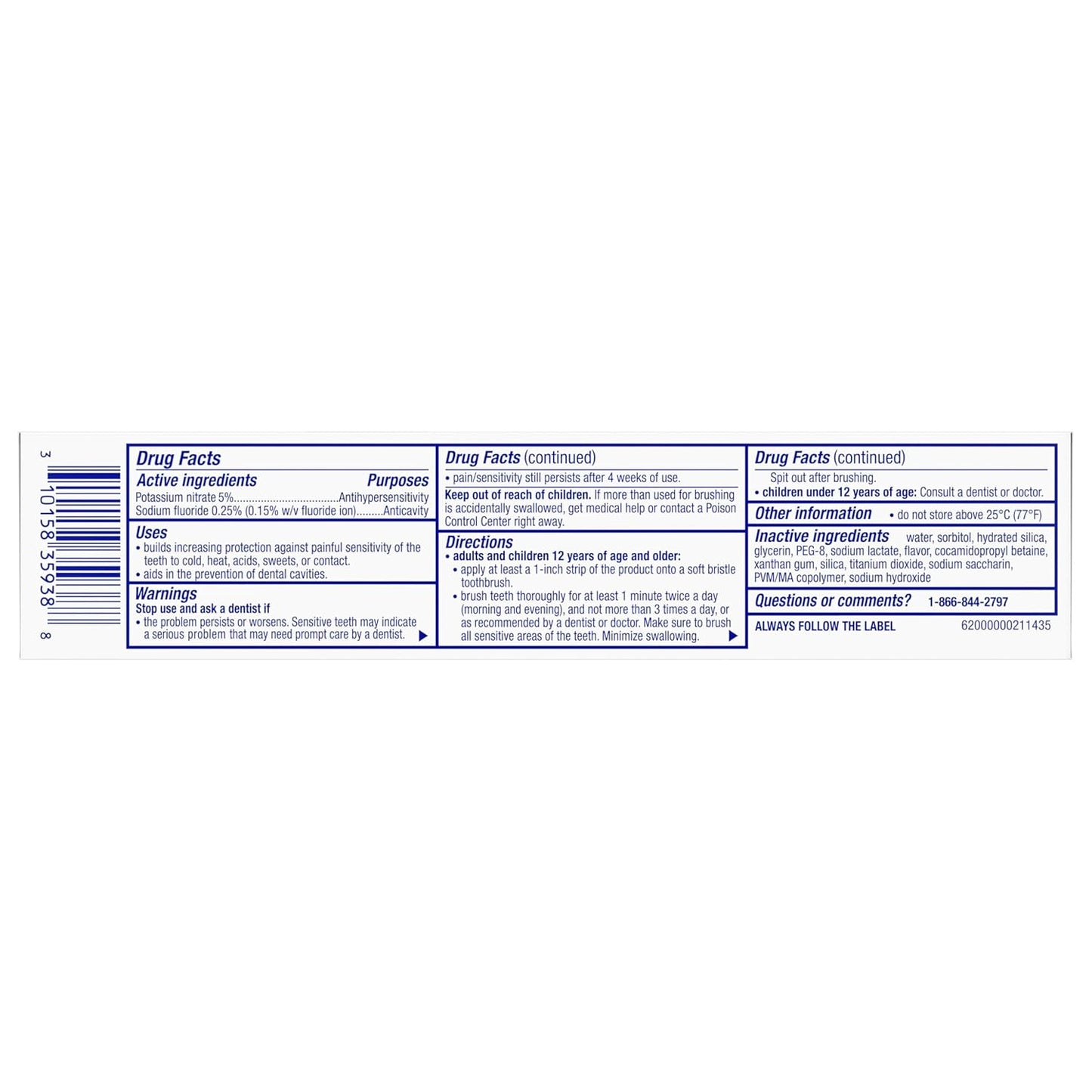 Pasta dental Sensodyne Pronamel para fortalecimiento clínico del esmalte, acción blanqueadora, 3.4 oz (paquete de 3)
