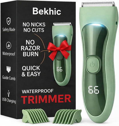 Bekhic Manscape - Cortadora de pelo para ingle y cuerpo para hombre...
